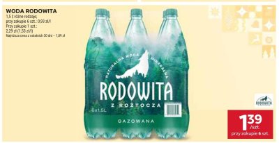 Woda Rodowita gazowana promocja w Stokrotka