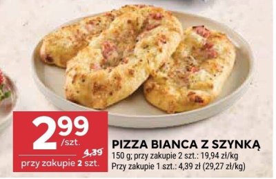 Pizza bianca z szynką promocja w Stokrotka