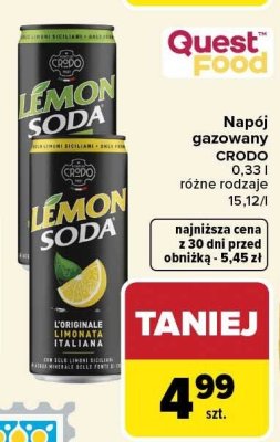 Napój gazowany CRODO promocja w Carrefour