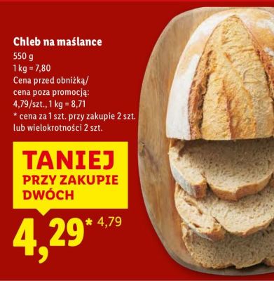Chleb na maślance promocja w Lidl