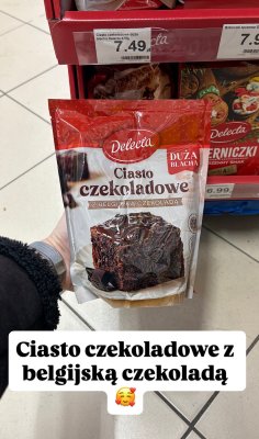 Ciasto czekoladowe z belgijską czekoladą Delecta promocja w Dino
