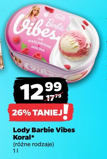 Lody mascarpone i malina Koral vibes promocja