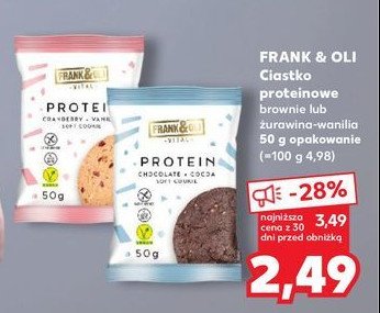 Ciastko proteinowe brownie Frank&oli promocja w Kaufland