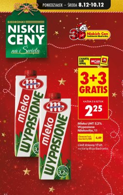 Mleko UHT wypasione Mlekovita 3,2% 1l promocja w Biedronka