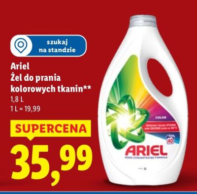 Żel do prania kolorowych tkanin Ariel promocja w Lidl