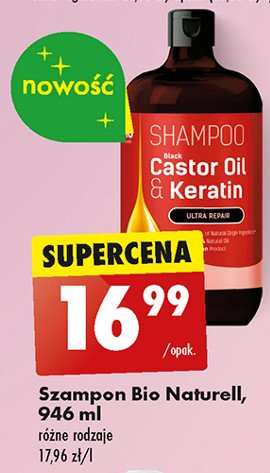 Szampon do włosów castor oil & keratin NATURELL promocja
