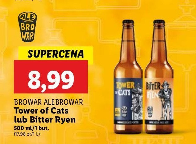 Piwo bitter of cats ALE BROWAR promocja