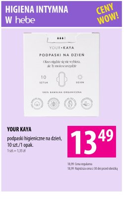 Podpaski higieniczne na dzień 10 szt. promocja w Hebe