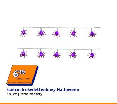 Łańcuch oświetleniowy Halloween 180 cm różne warianty promocja w Action
