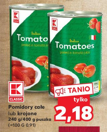 Pomidory całe K-classic promocja