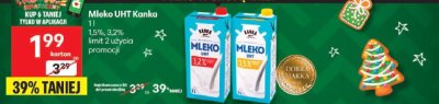 Mleko UHT Kanka 1,5%, 3,2% promocja w Delikatesy Centrum