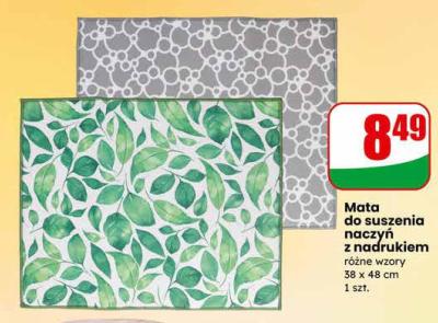 Mata do suszenia naczyń z nadrukiem, różne wzory promocja w Dino