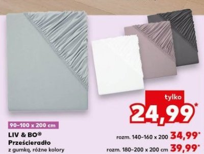 Prześcieradło 90-100 x 200 cm Liv & bo promocja