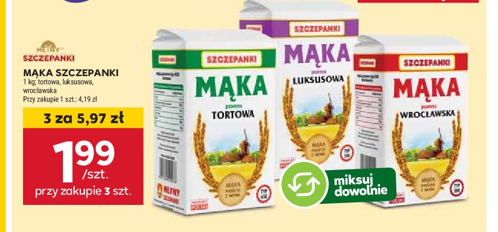 Mąka luksusowa Szczepanki promocja w Stokrotka