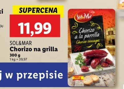 Chorizo na grilla Sol&mar promocja