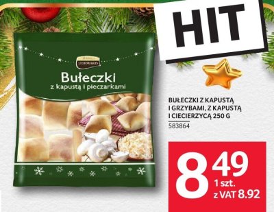 Bułeczki z kapustą i grzybami, z kapustą i cielęcizą 250 g promocja w Selgros