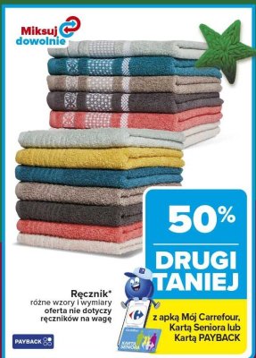 Ręcznik różne wzory i wymiary promocja w Carrefour