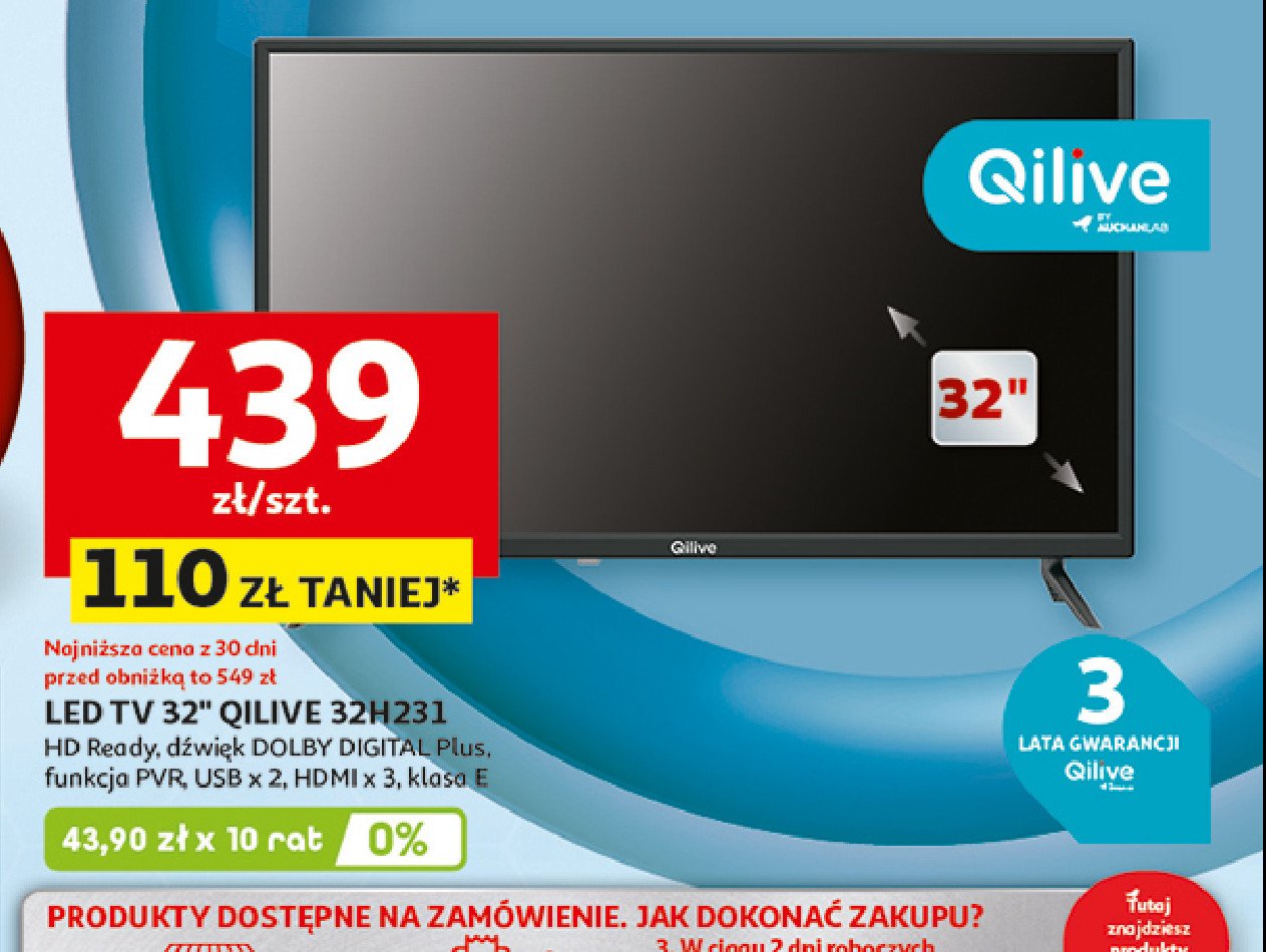 Telewizor 32'' 32h231 Qilive promocja