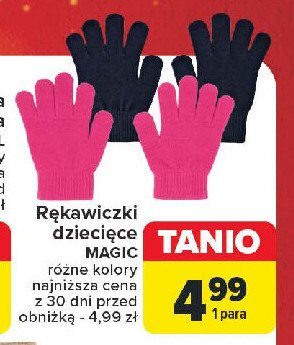 Rękawiczki dziecięce magic promocja w Carrefour Market