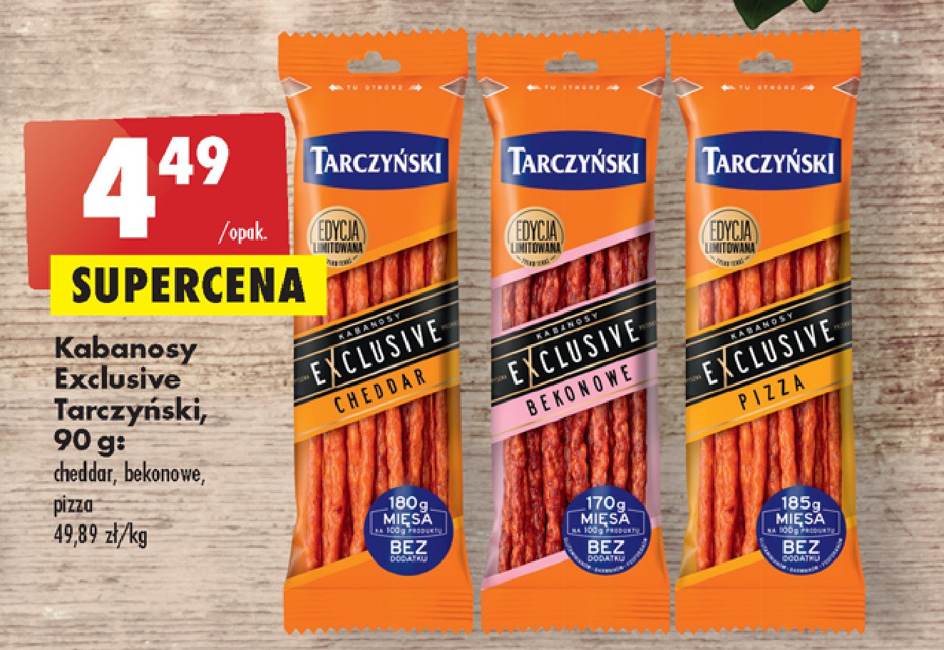 Kabanosy pizza Tarczyński exclusive promocje