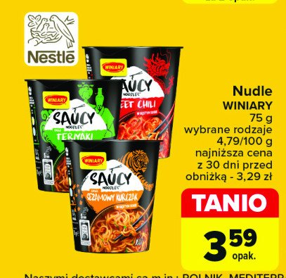 Danie teriyaki Winiary saucy noodles promocja