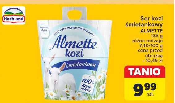 Serek kozi śmietankowy Hochland almette promocja