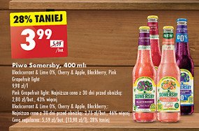 Piwo Somersby blackberry & lime promocja