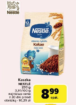 Kaszka mleczno-ryżowa z kakao Nestle kaszka Kaszka nestle promocja w Carrefour