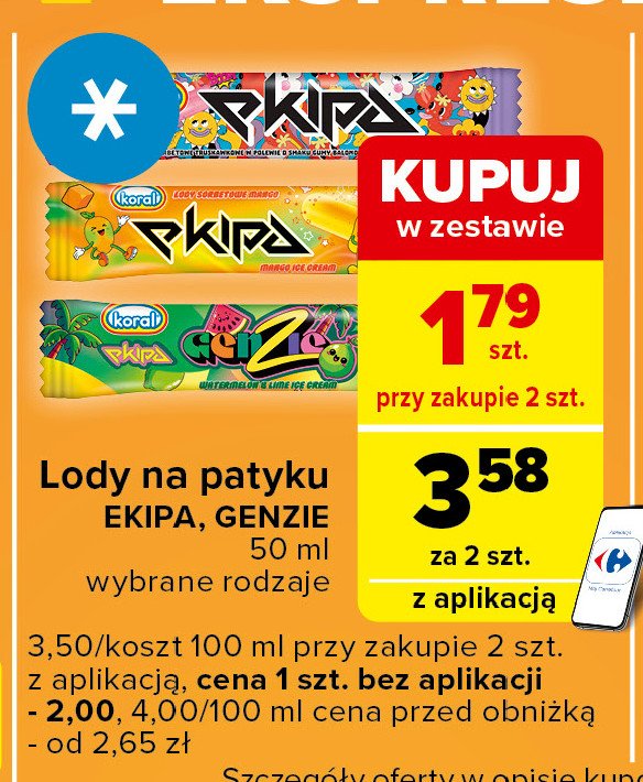 Lód mango KORAL EKIPA promocja