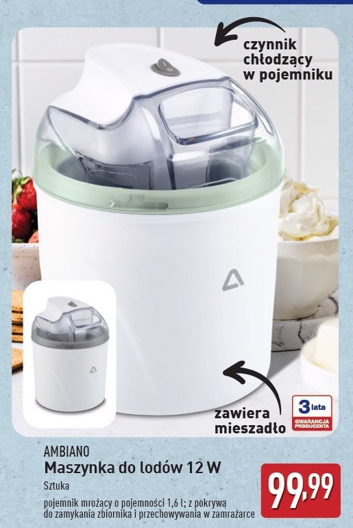 Maszynka do lod贸w 12 w AMBIANO promocja