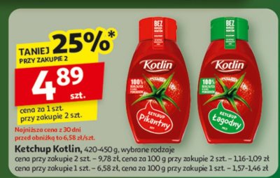 Ketchup Kotlin, wybrane rodzaje promocja w Auchan
