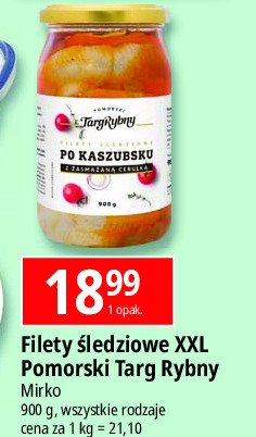 Filety śledziowe po kaszubsku z zasmażaną cebulką Pomorski targ rybny promocja