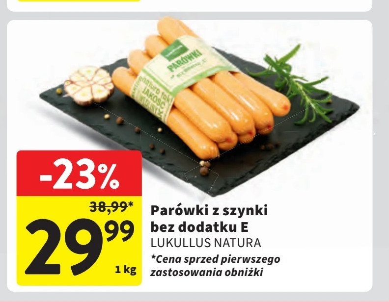 Parówki bez dodatku e Lukullus promocja