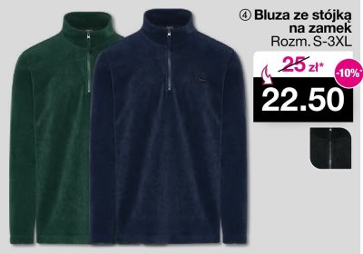 Bluza ze stójką na zamek męska promocja w Woolworth