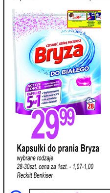 Kapsułki do białego BRYZA ACTIVE FORCE 5W1 promocja