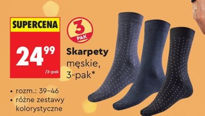 Skarpety męskie 3-pak Próchnik promocja w Biedronka