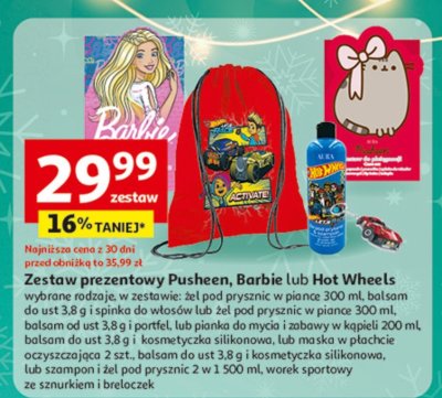 Zestaw prezentowy Pusheen, Barbie lub Hot Wheels wybrane rodzaje promocja w Auchan
