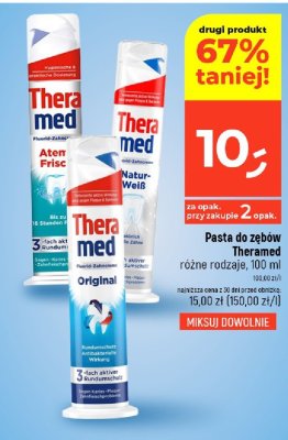 Pasta do zębów Theramed różne rodzaje promocja w Dealz