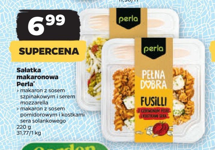 Sałatka makaronowa z zielonym pesto Perla promocja