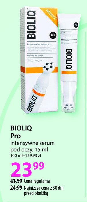 Serum intensywne pod oczy Bioliq promocja w Hebe