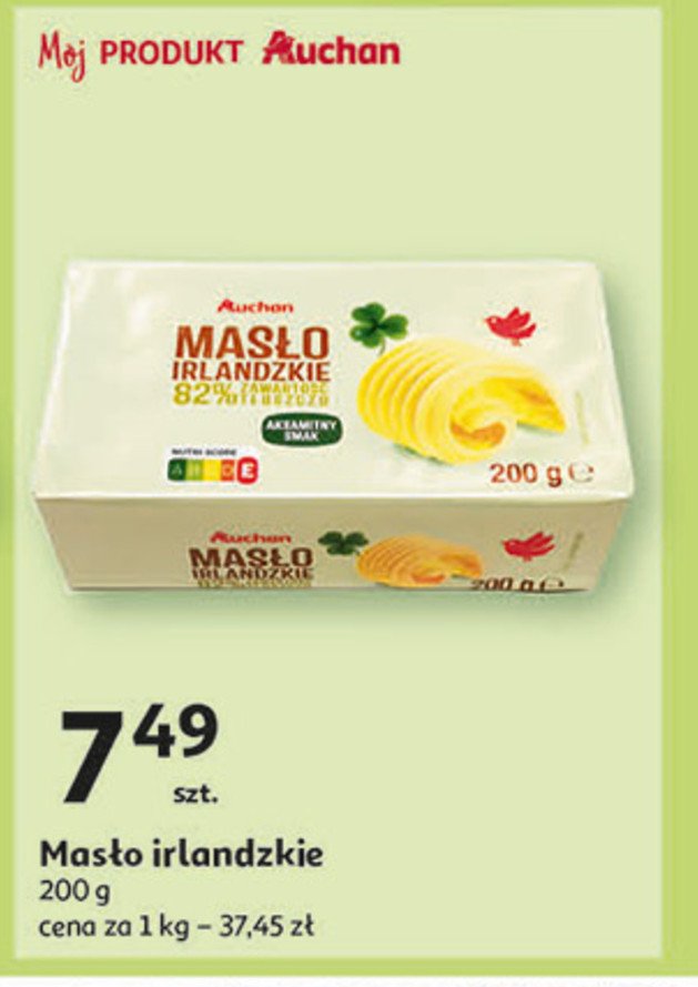 Masło irlandzkie Auchan promocja