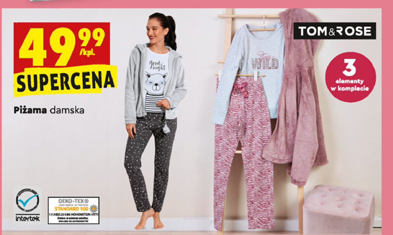 Piżama damska m-xl Tom & rose promocja
