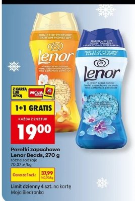Perełki zapachowe Lenor Beads 270g promocja w Biedronka