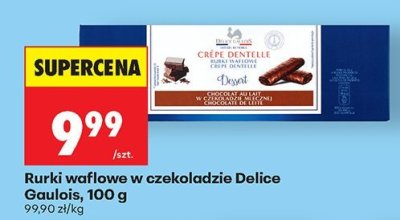 Rurki waflowe w czekoladzie  promocja w Biedronka
