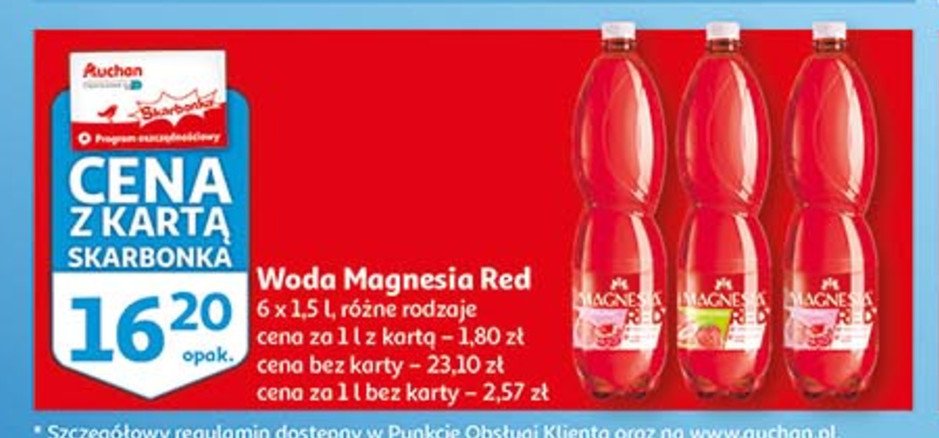 Woda truskawkowa Magnesia red promocja