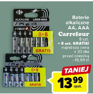 Baterie alkaliczne aaa Carrefour promocja