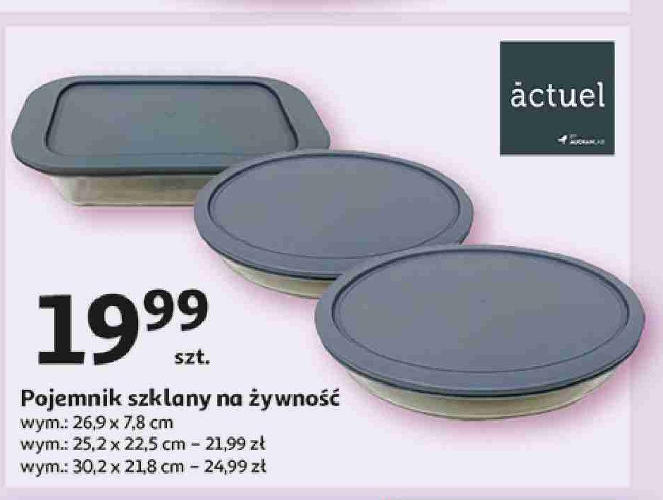 Pojemnik szklany na żywność 30.2 x 21.8 cm Actuel promocja