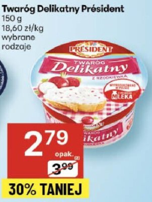 Twaróg Delikatny Président promocja w Delikatesy Centrum