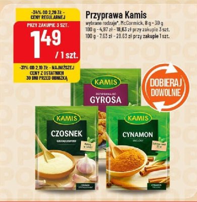 Przyprawa Kamis Czosnek promocja w POLOmarket