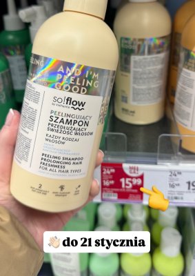 Szampon peelingujący So!flow by VisPlantis przedłużający świeżość włosów promocja w Rossmann